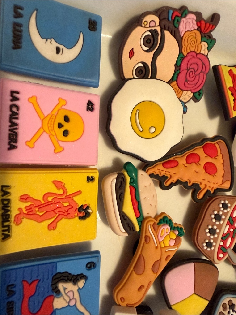 74 Lot of Mixed Color Cartoon Food & Character Shoe Charms Pack - Picture 3 of 7